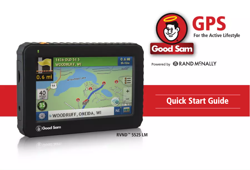 Page n°1 - Guide de démarrage rapide Rand McNally RVND 5525 LM