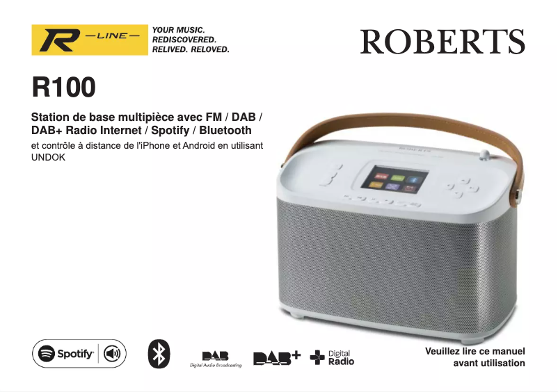 Image de la première page du manuel de l'appareil R100