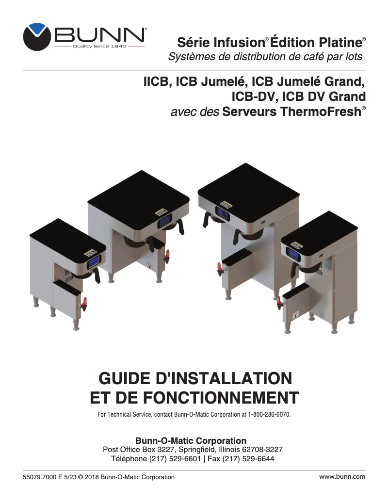 Image de la première page du manuel de l'appareil ICB Twin