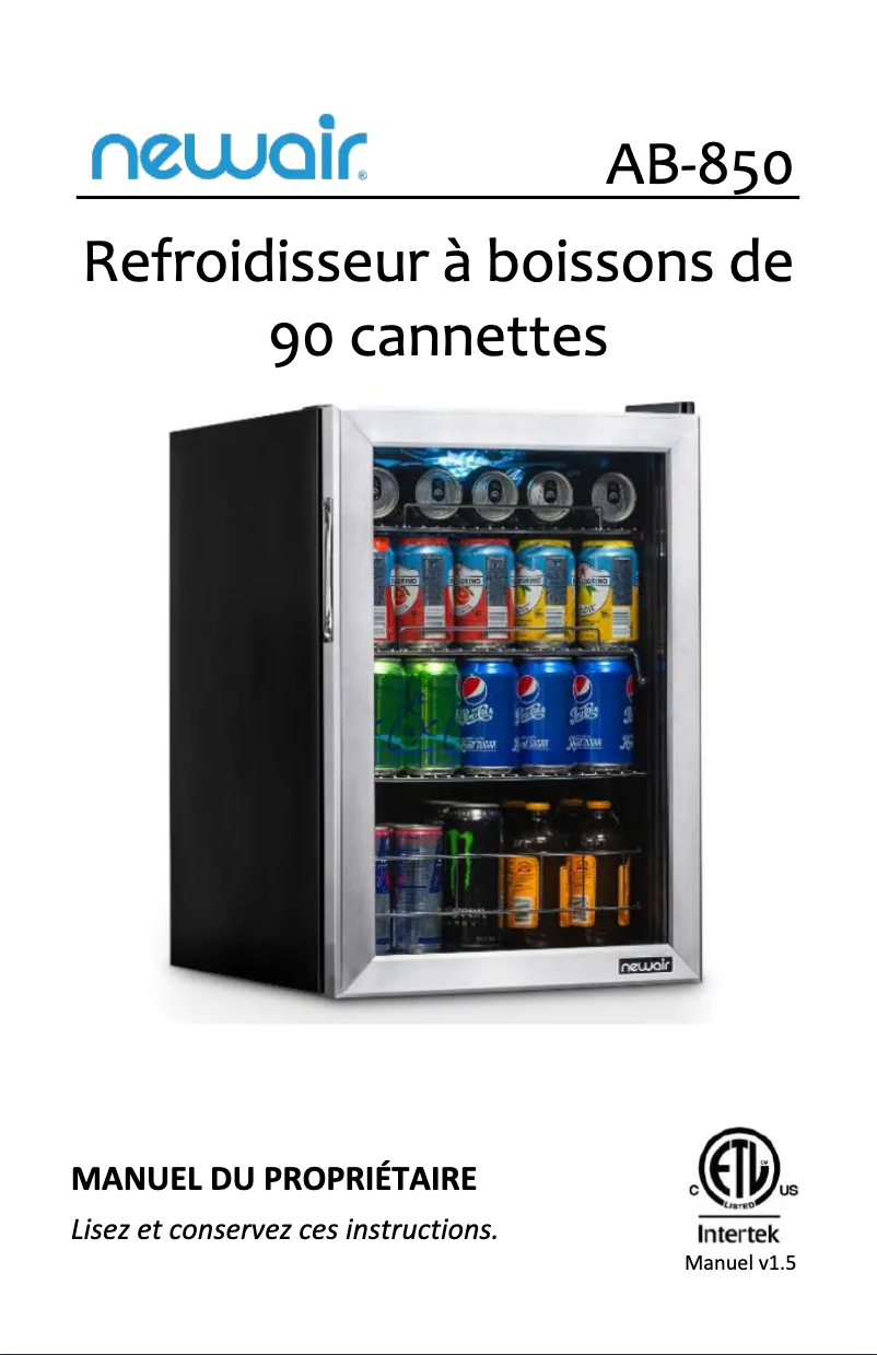 Image de la première page du manuel de l'appareil AB-850