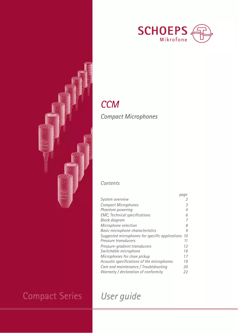 Page n°1 - Manuel utilisateur Schoeps HSC 4VXP