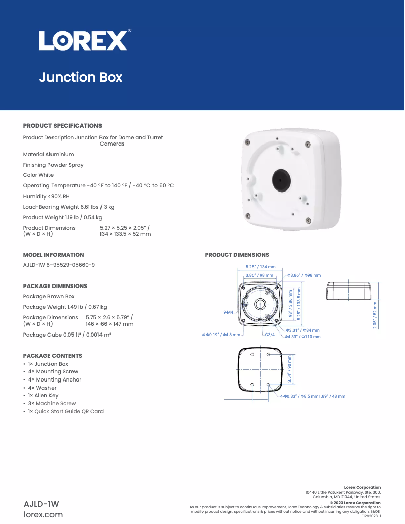 Imagen de la primera página del manual del dispositivo AJLD-1W
