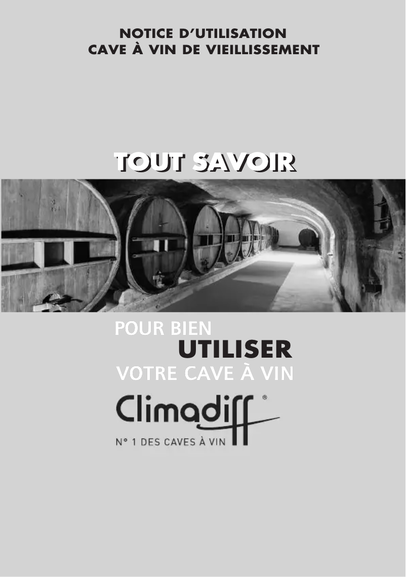 Page 1 de la notice Manuel utilisateur Climadiff CVP265