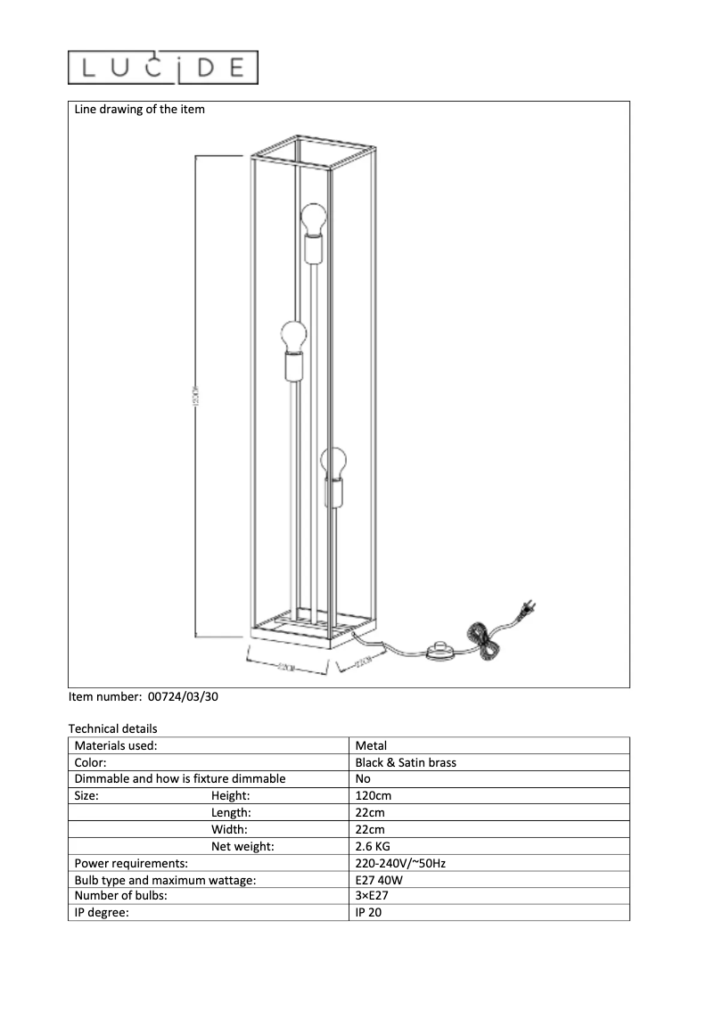 Página 1 del manual Manual de usuario Lucide Ruben