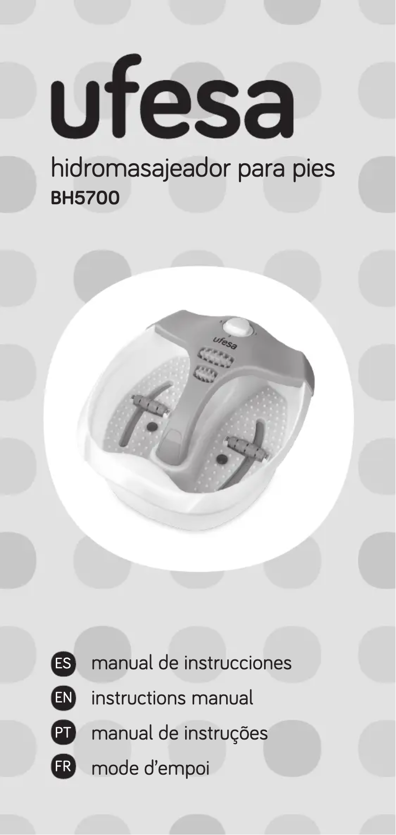 Page 1 de la notice Manuel utilisateur Ufesa BH5700