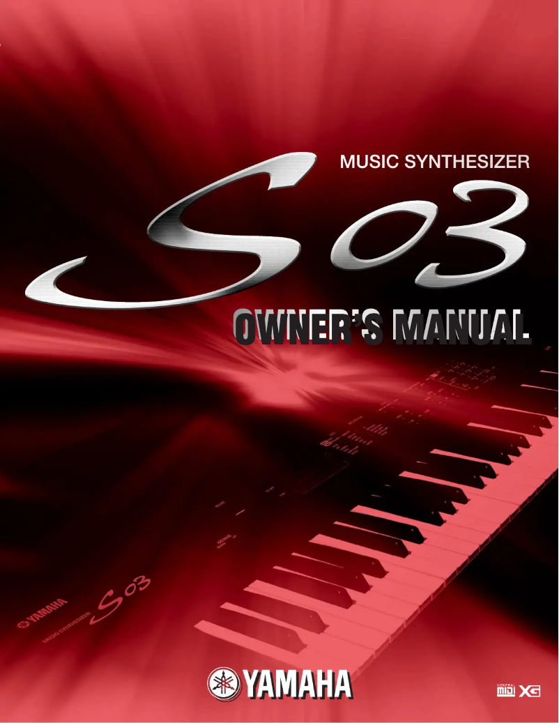 Image de la première page du manuel de l'appareil S03SL