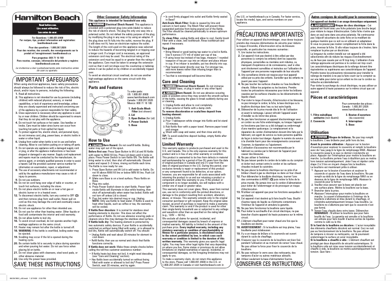 Image de la première page du manuel de l'appareil 40931C