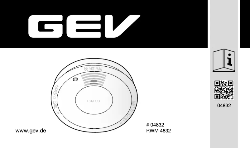 Page 1 de la notice Manuel utilisateur GEV RWM 4832
