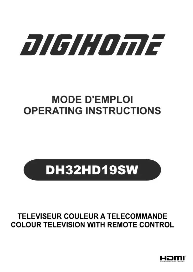 Page n°1 - Manuel utilisateur Digihome DH32HD19SW