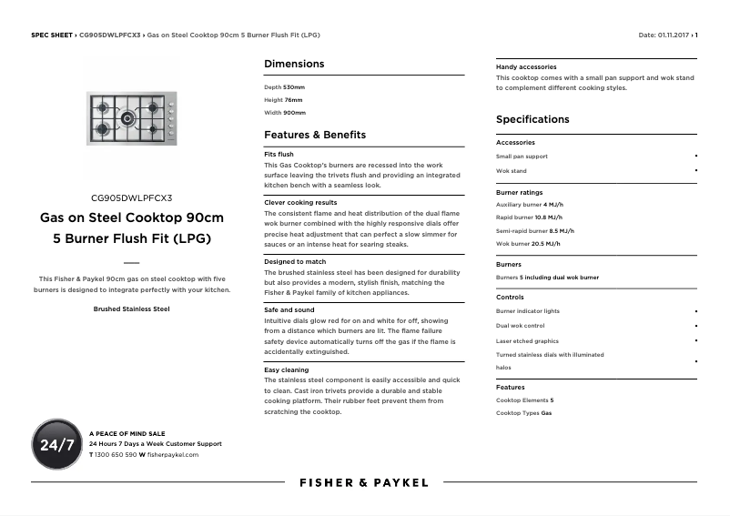 Imagen de la primera página del manual del dispositivo CG905DWLPFCX3