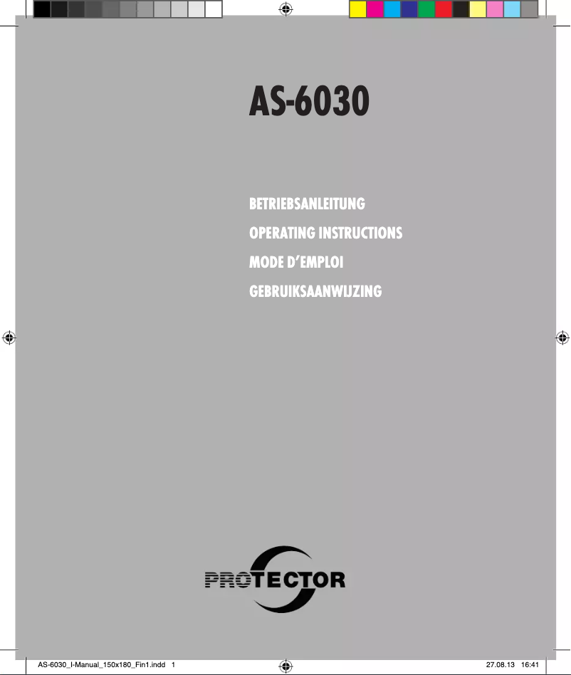 Page 1 de la notice Manuel utilisateur Protector AS-6030