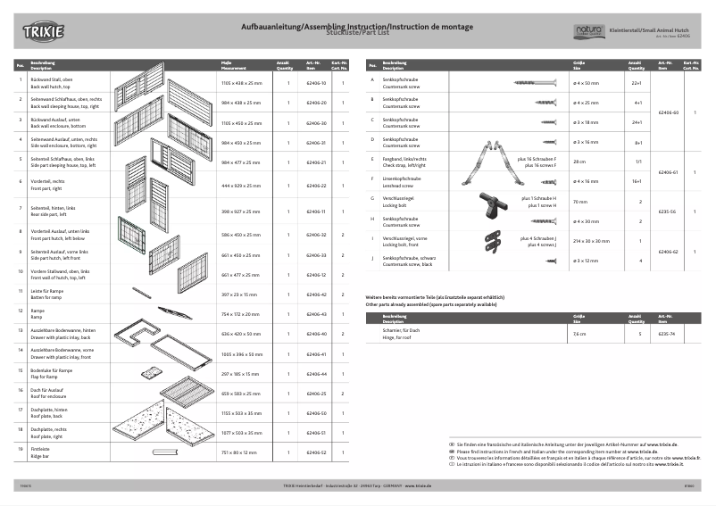 Imagen de la primera página del manual del dispositivo 62406