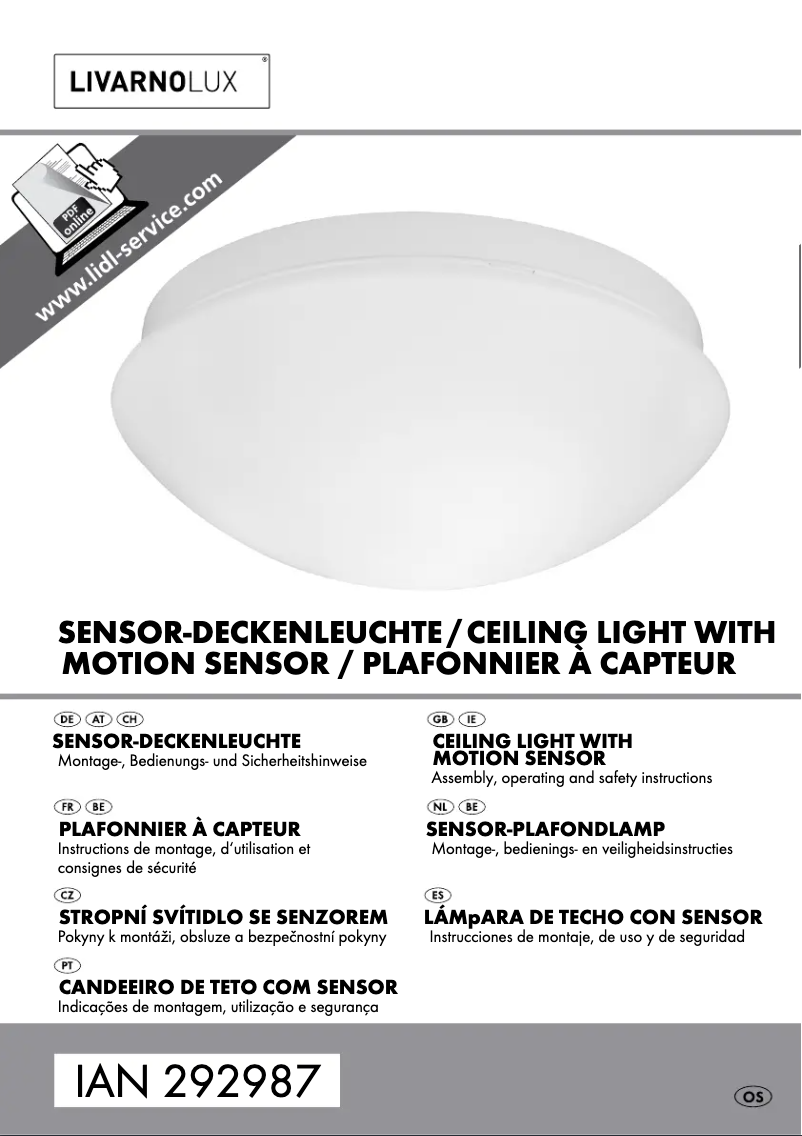 Image de la première page du manuel de l'appareil IAN 292987