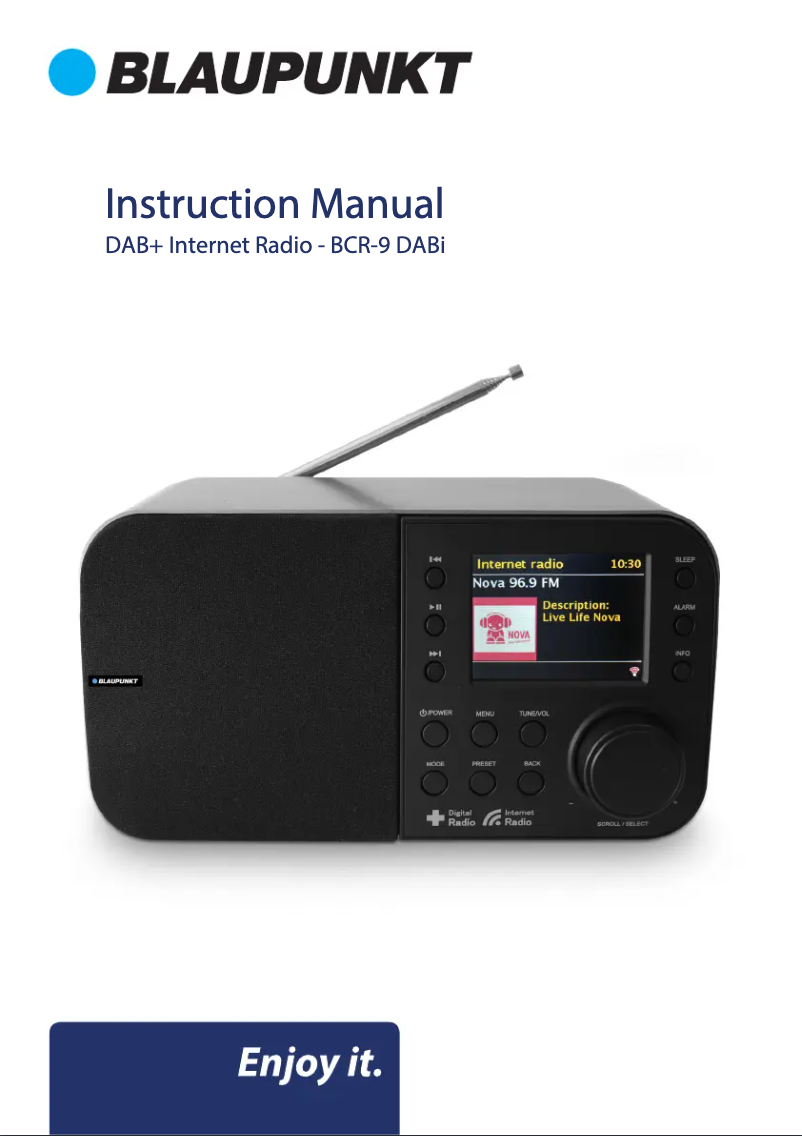 Imagen de la primera página del manual del dispositivo BCR-9DABi