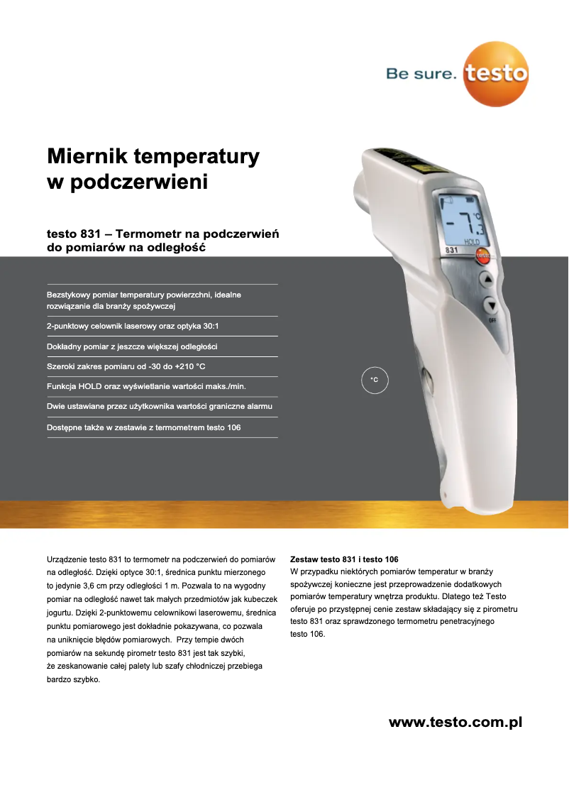 Page n°1 - Brochure Testo 831