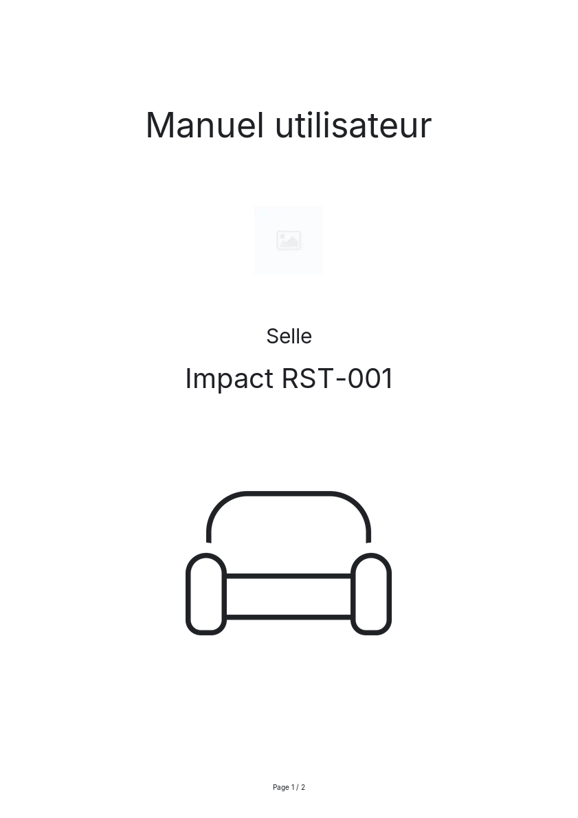 Image de la première page du manuel de l'appareil RST-001