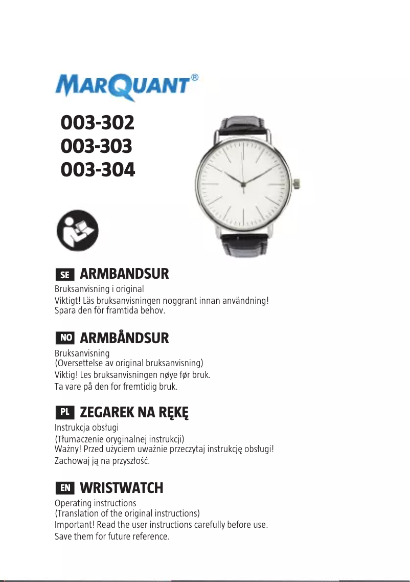 Imagen de la primera página del manual del dispositivo 003-304