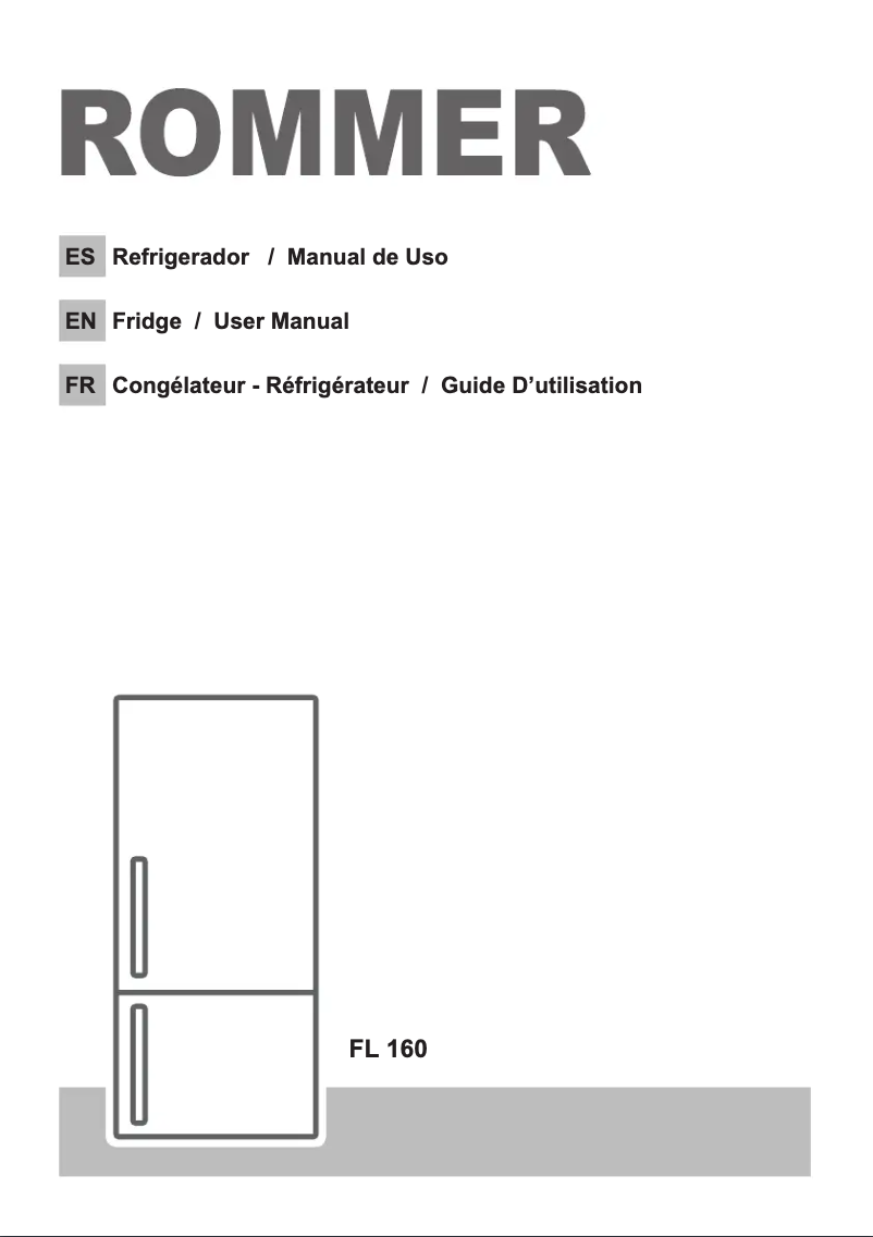 Page 1 de la notice Manuel utilisateur Rommer FL 160