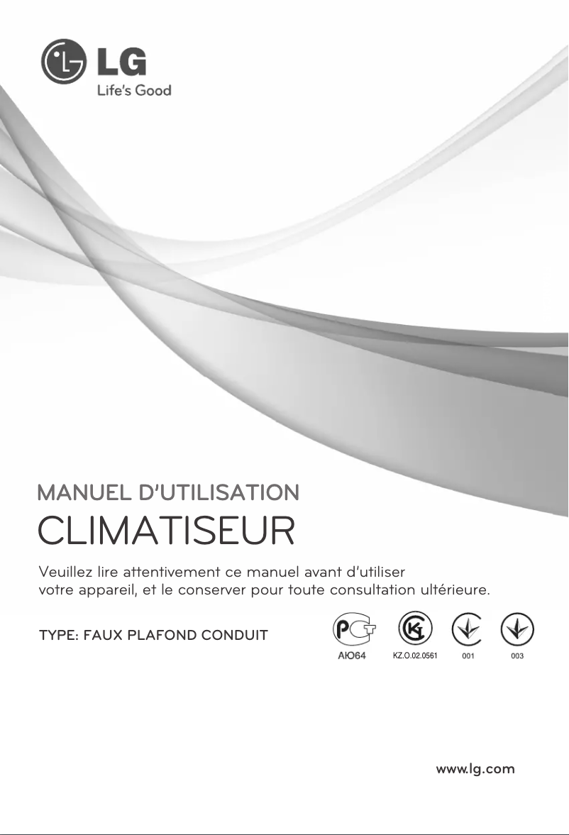 First page image of the manual for AMNH24GB2A2