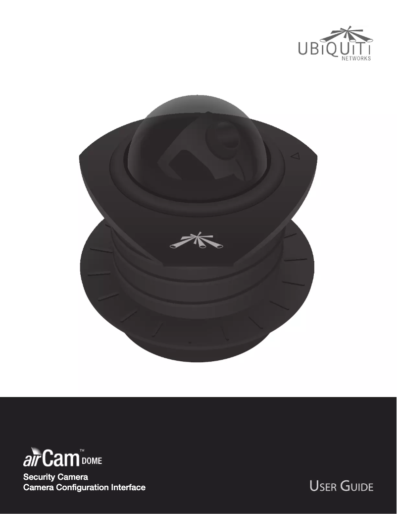 Page 1 de la notice Manuel utilisateur Ubiquiti Networks AirCam Dome