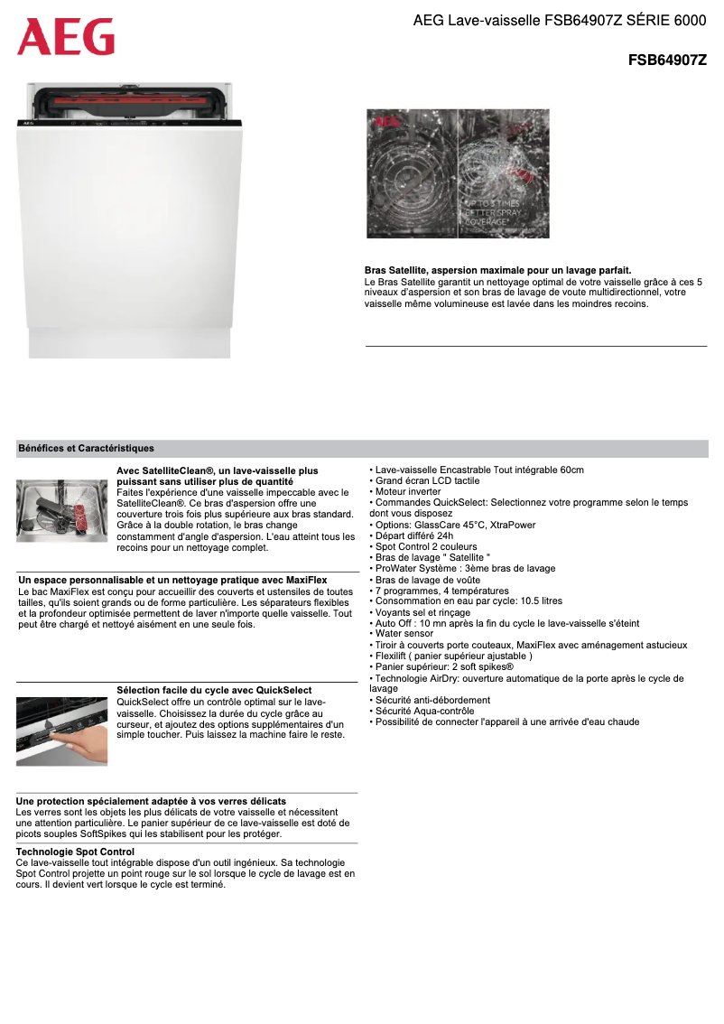 Image de la première page du manuel de l'appareil FSB64907Z