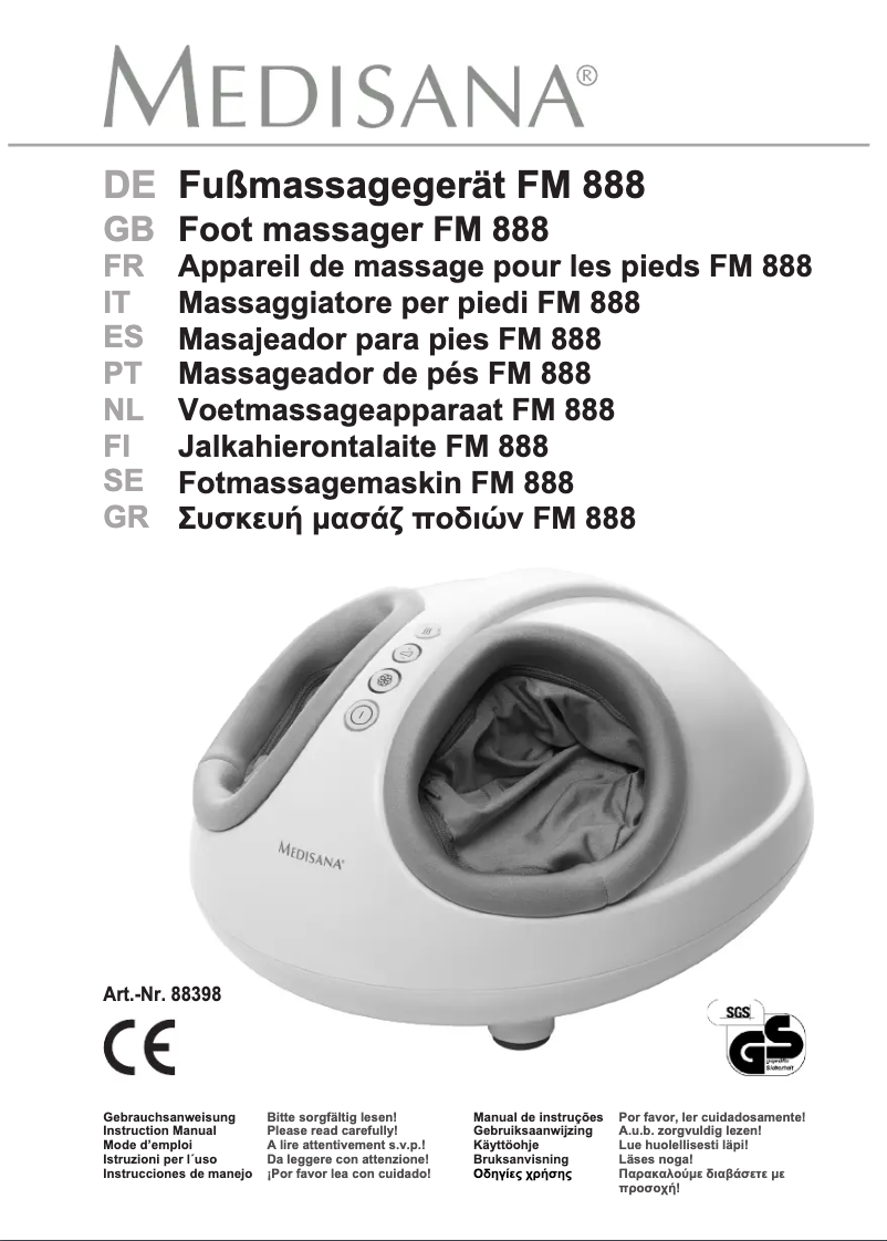 Página 1 del manual Manual de usuario Medisana FM 888