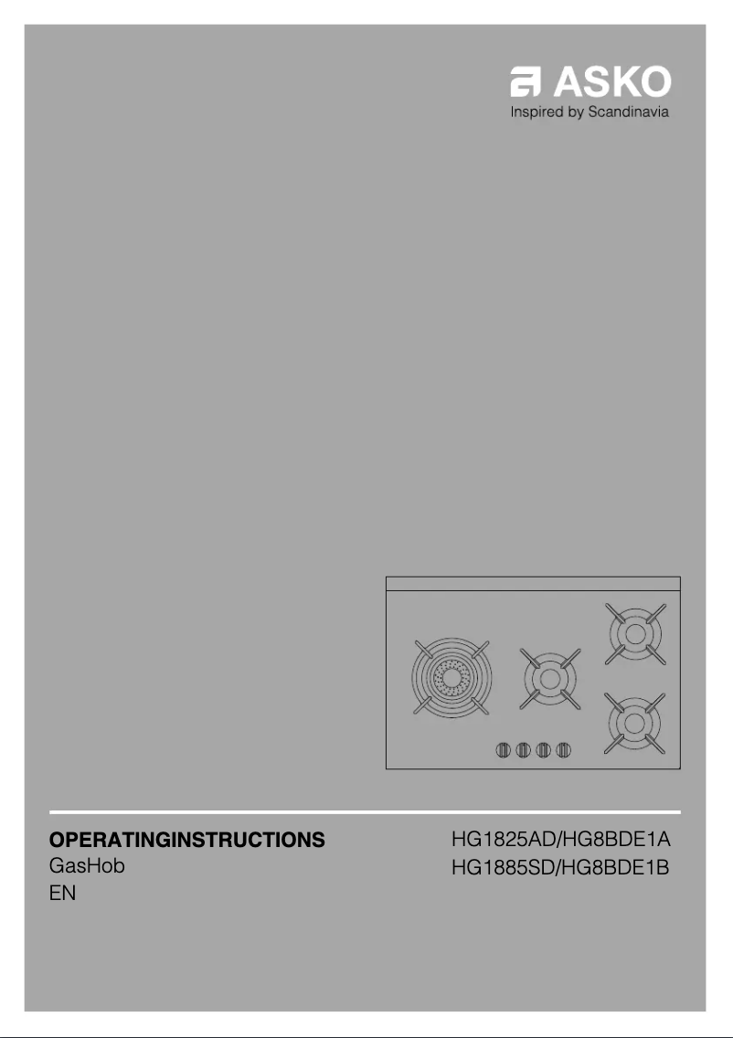 Page n°1 - Manuel utilisateur Asko HG1825AD