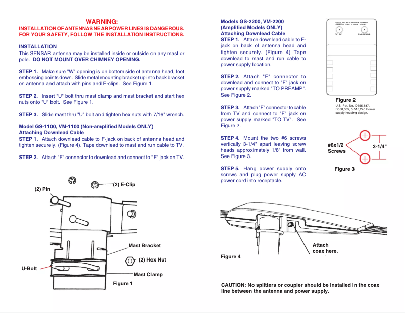 First page image of the manual for Sensar III GS-2200