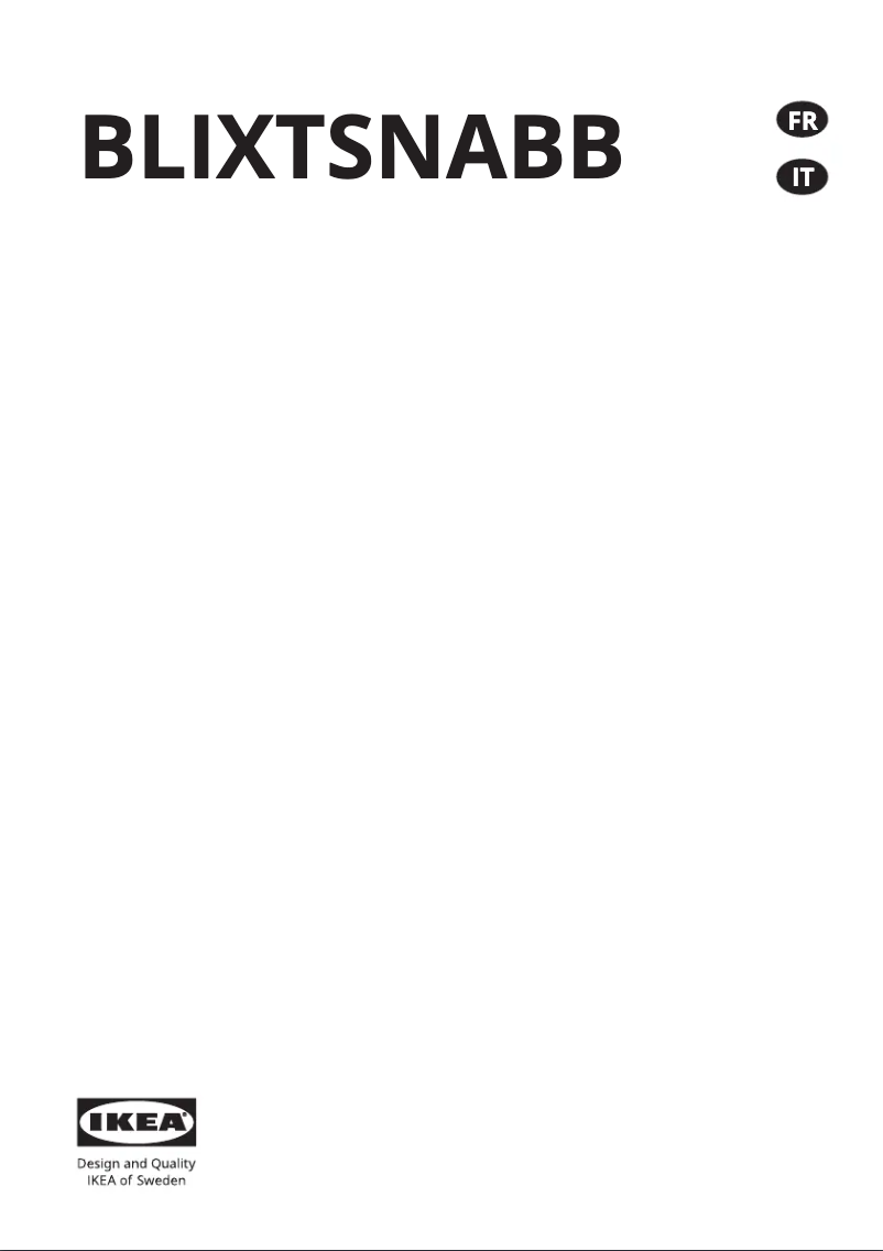 Página 1 del manual Manual de usuario Ikea BLIXTSNABB 604.678.30