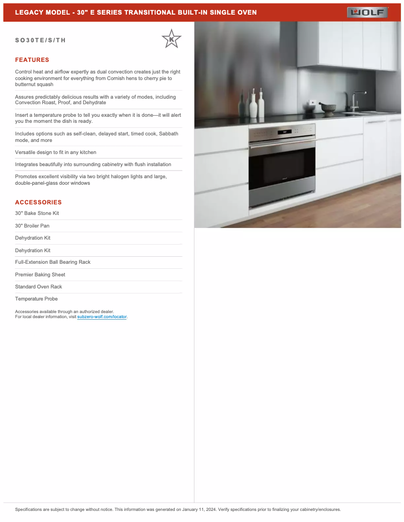 Page n°1 - Manuel utilisateur Wolf SO30TTH