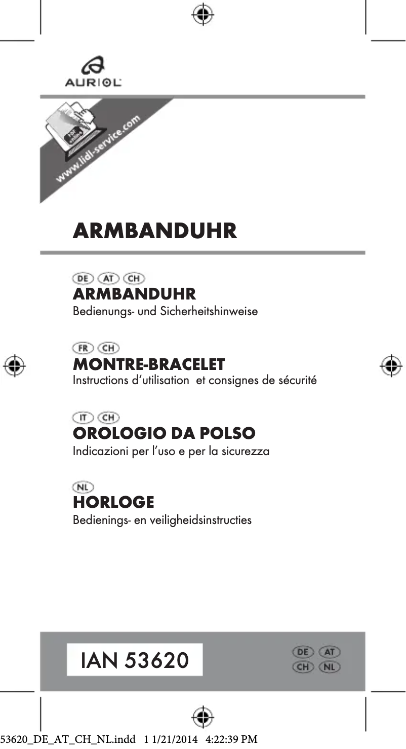 Página 1 del manual Manual de usuario Auriol IAN 53620