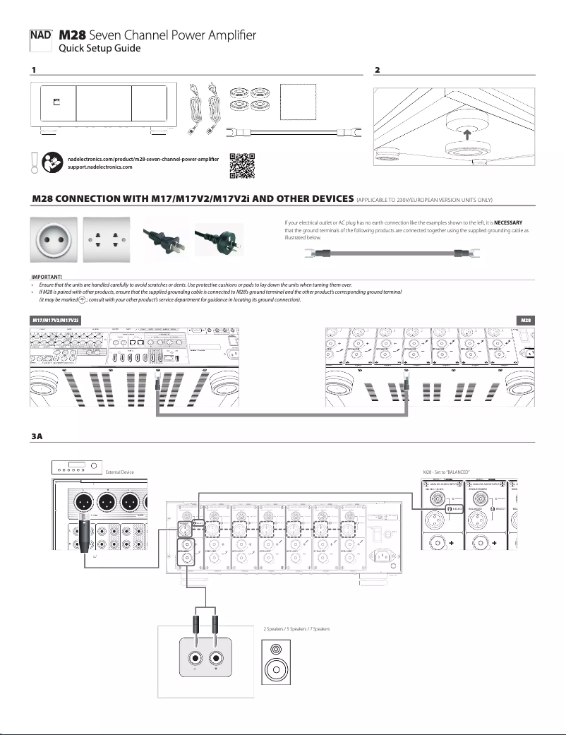 Page n°1 - Guide d'installation NAD M28