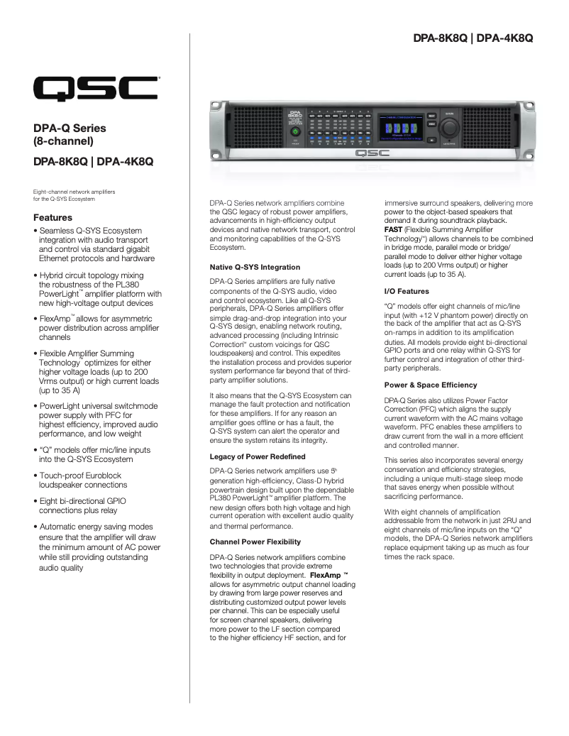 Image de la première page du manuel de l'appareil DPA-8K8Q
