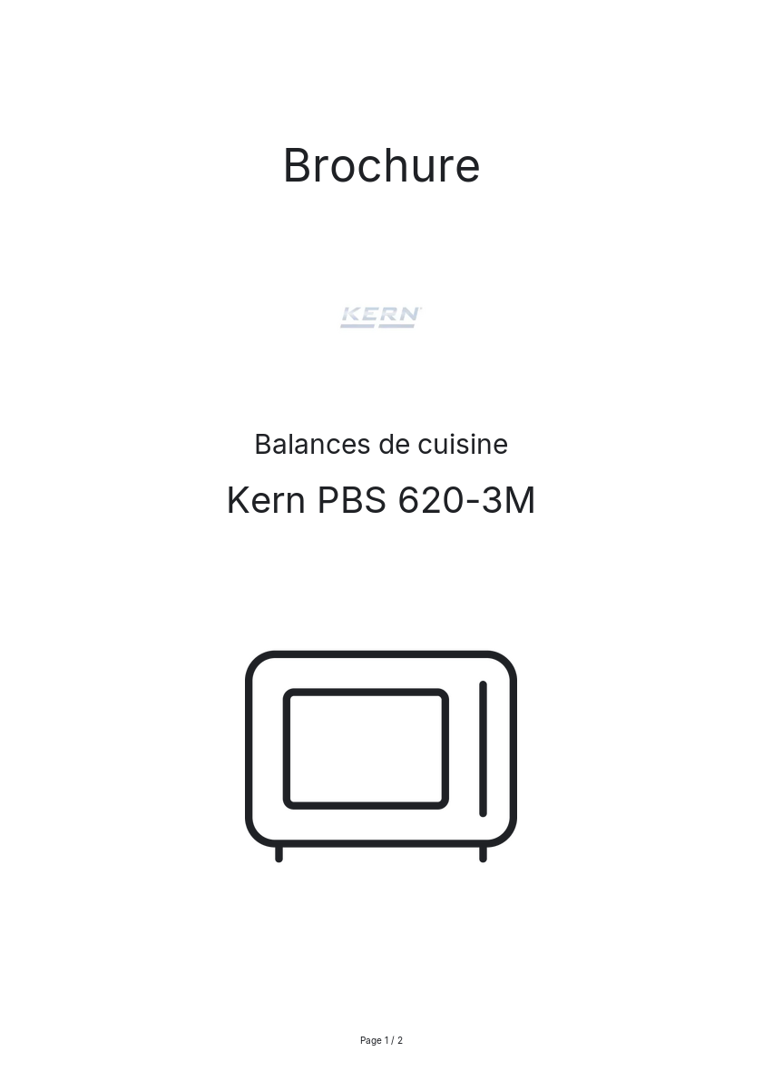 Image de la première page du manuel de l'appareil PBS 620-3M