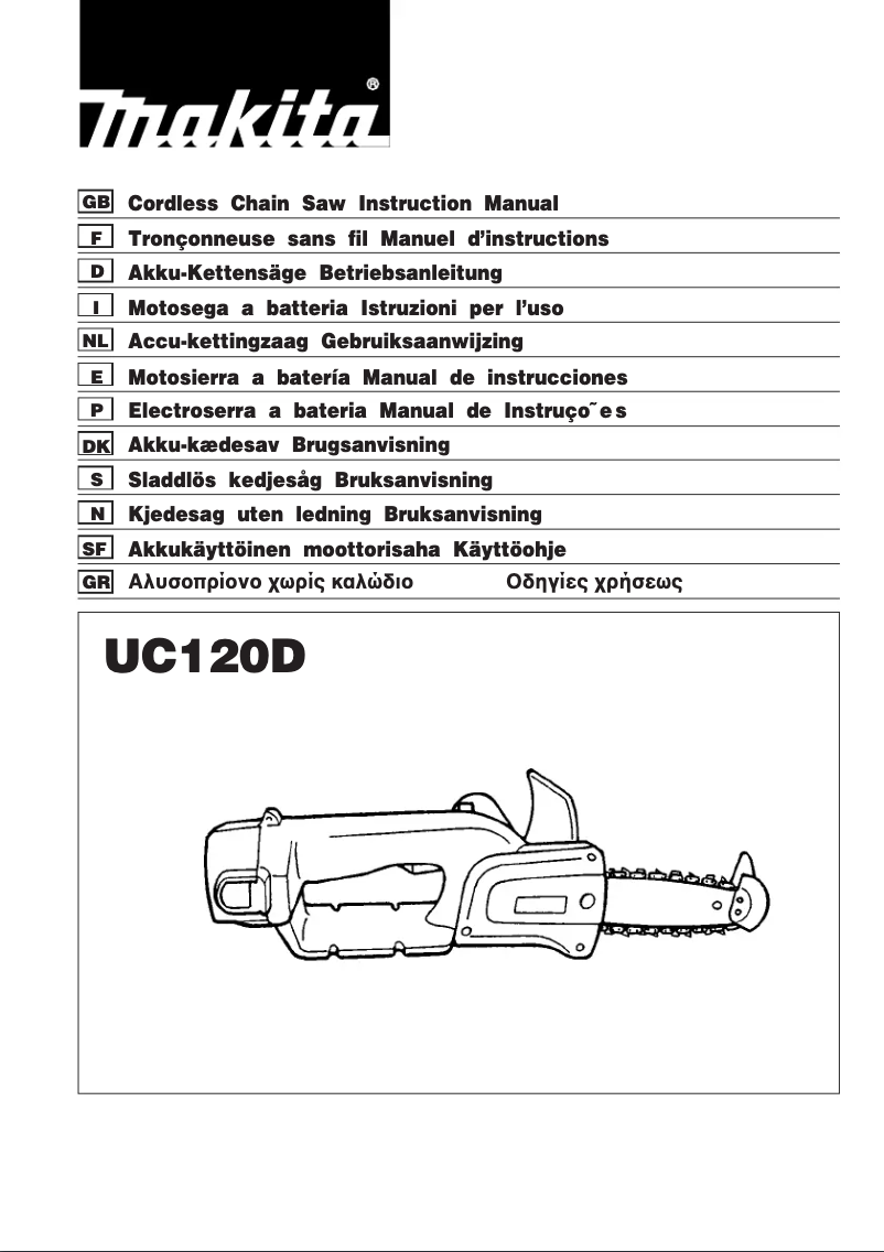 Page 1 de la notice Manuel utilisateur Makita UC120D