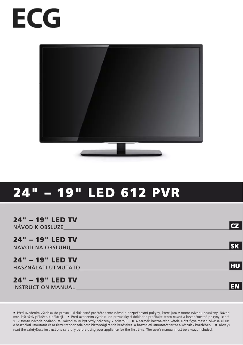 Page 1 de la notice Manuel utilisateur ECG 24 LED 612 PVR
