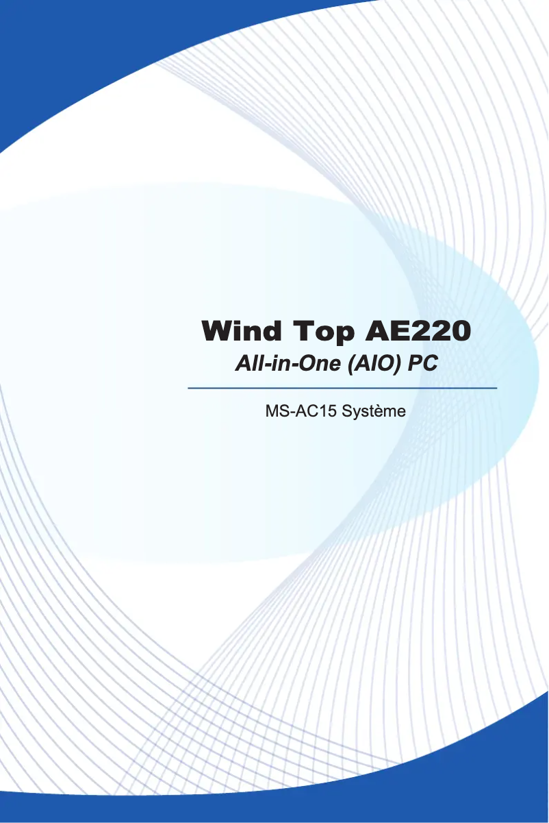 Page n°1 - Manuel utilisateur MSI Wind Top AE200