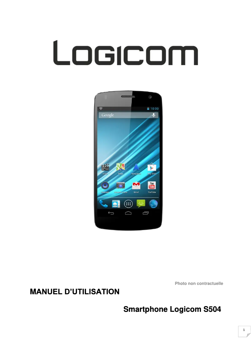 Image de la première page du manuel de l'appareil S504