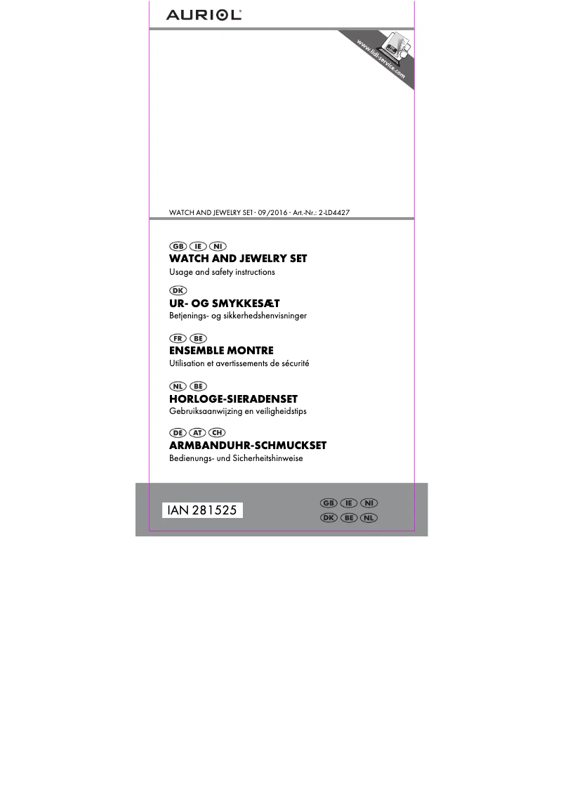 First page image of the manual for 2-LD4427