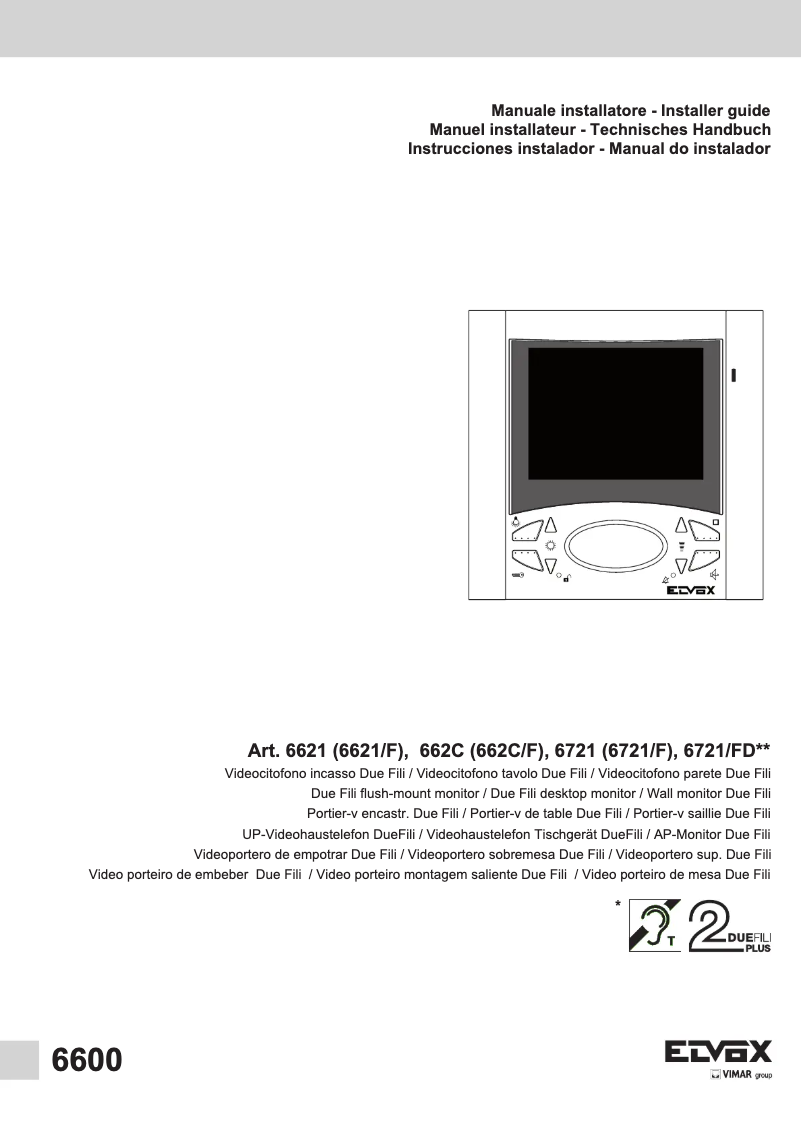 Image de la première page du manuel de l'appareil ELVOX 662C