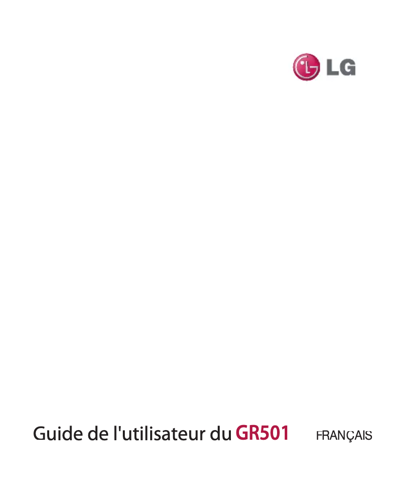Page n°1 - Manuel utilisateur LG Xenon GR501