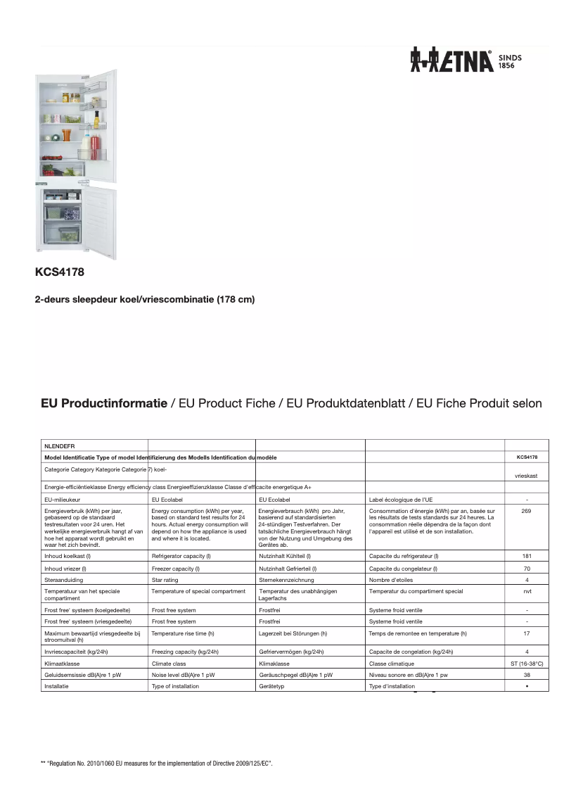 Image de la première page du manuel de l'appareil KCS4178