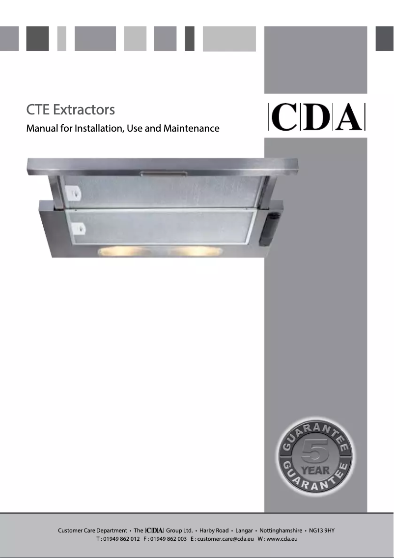 Página 1 del manual Manual de usuario CDA CTE6