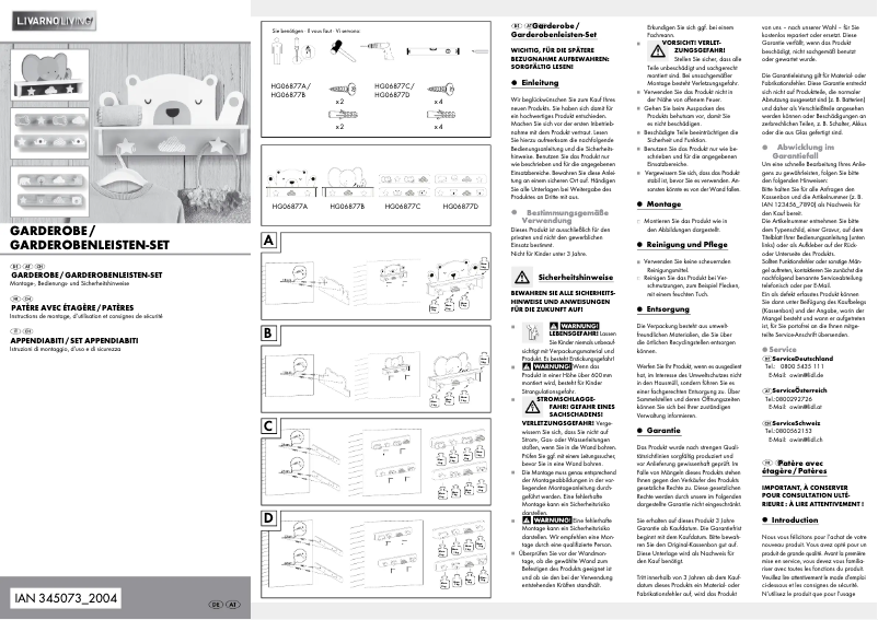 Page 1 de la notice Manuel utilisateur Livarno Lux HG06877