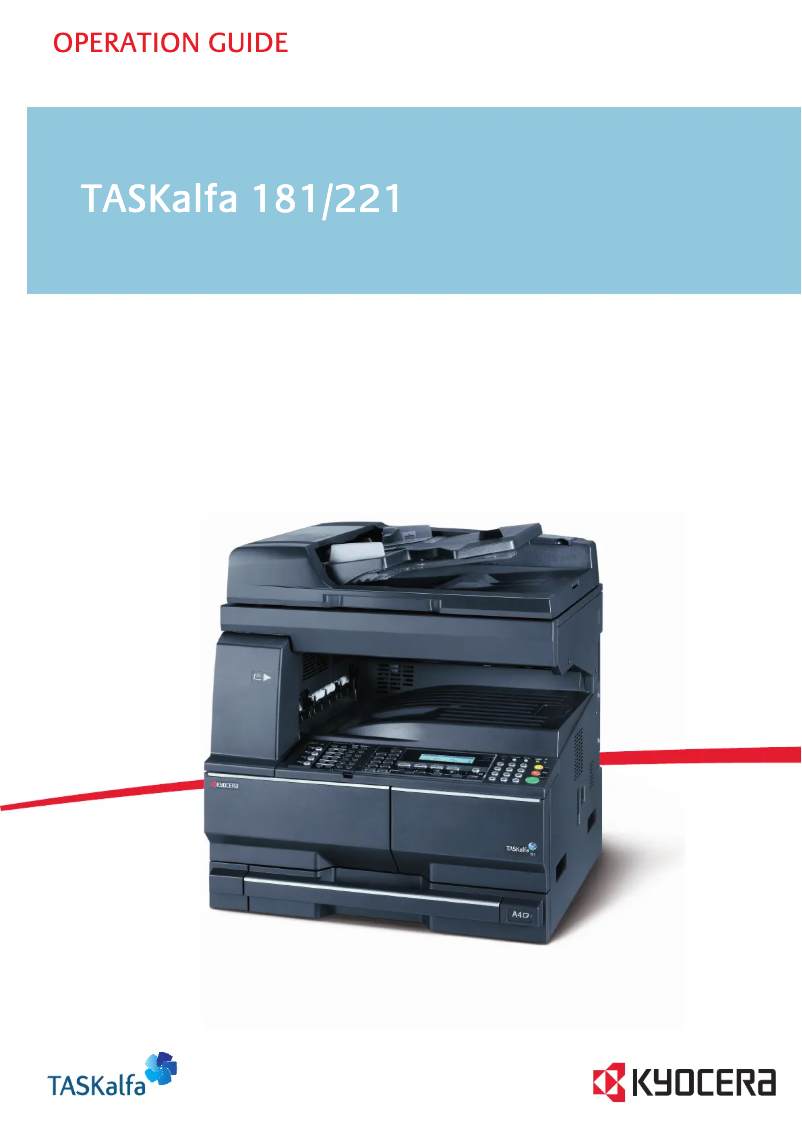 Page 1 de la notice Manuel utilisateur Kyocera 221 SCAN