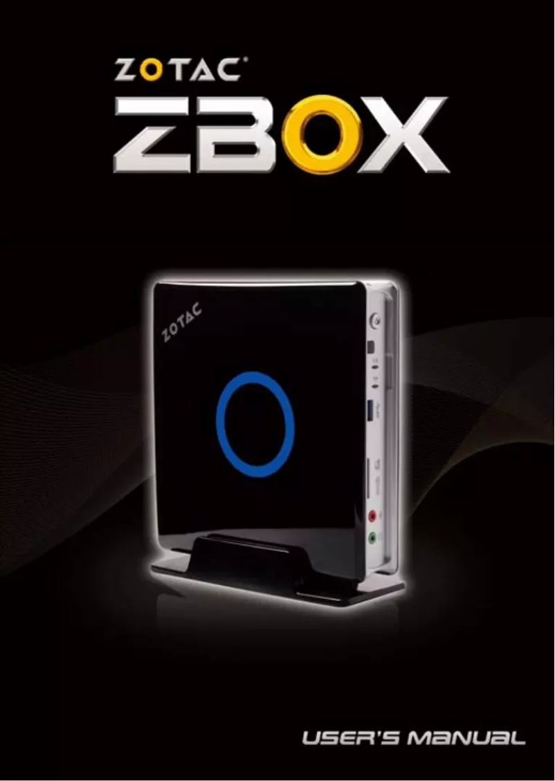 Page 1 de la notice Manuel utilisateur Zotac ZBOX ID89 Plus