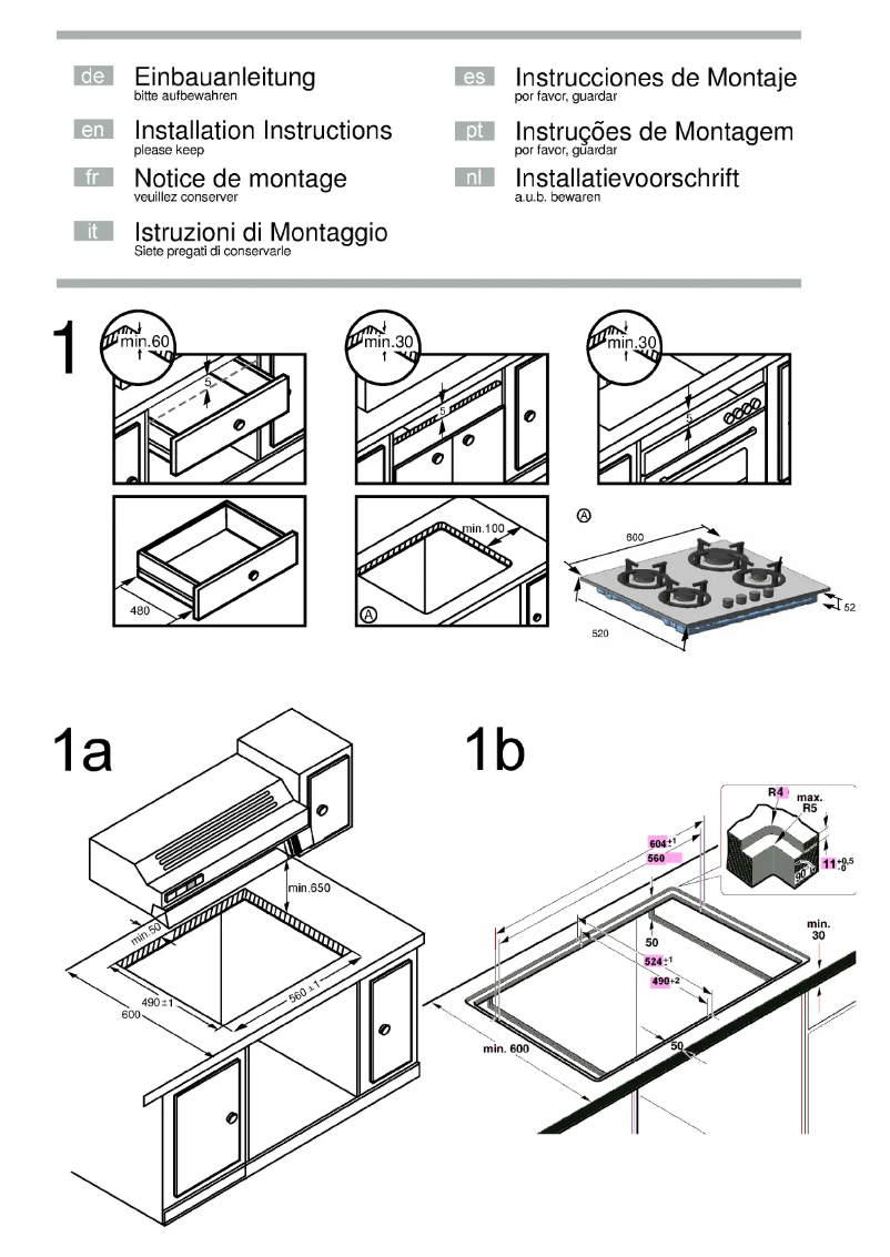Page 1 de la notice Guide d'installation Siemens EC675PB20E