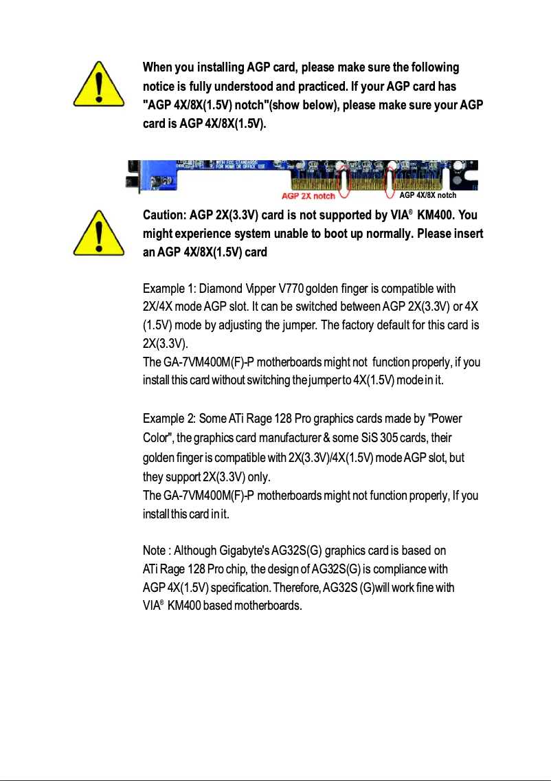 Page 1 de la notice Manuel utilisateur Gigabyte GA-7VM400MF-P