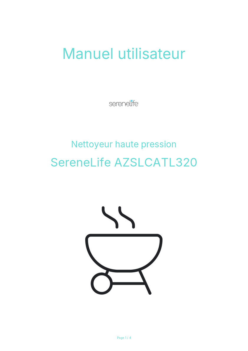 Page n°1 - Manuel utilisateur SereneLife AZSLCATL320