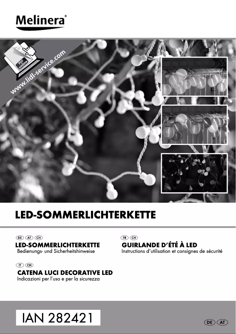 Page 1 de la notice Manuel utilisateur Melinera IAN 282421